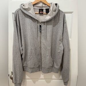 Gray Zip-Up Hoodie